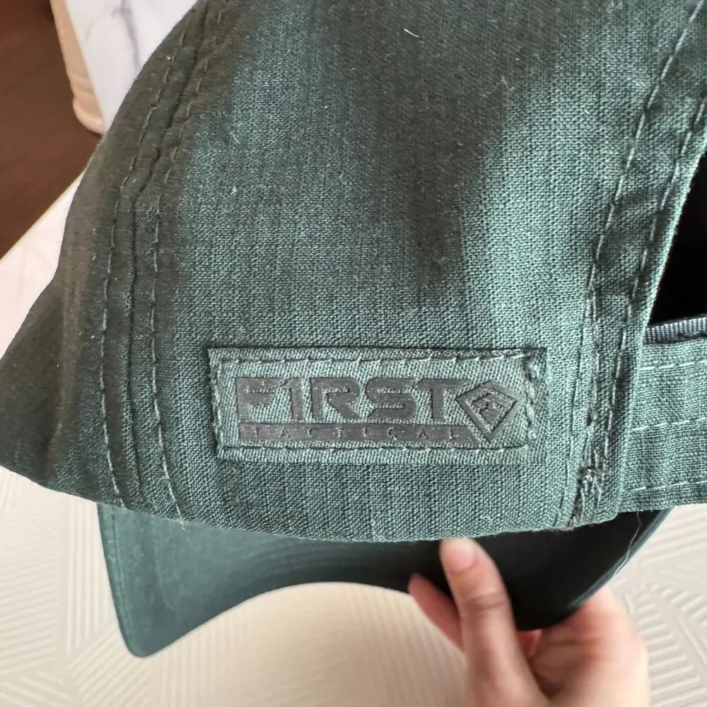 First Tactical Hat Adult Adjustable Strapback Green Logo Baseball Cap Outdoor